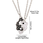 Goldfish Yin Yang Tai Ji Necklace — Black-Tone