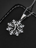 Gold Snowflake Pendant Necklace Statement