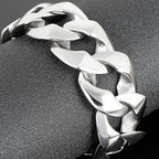 Cool 31MM Hip Hop Cuban Chain Bracelet Men's High Polished Solid Stainless Steel Jewelry Gift Logo Laser Engraving