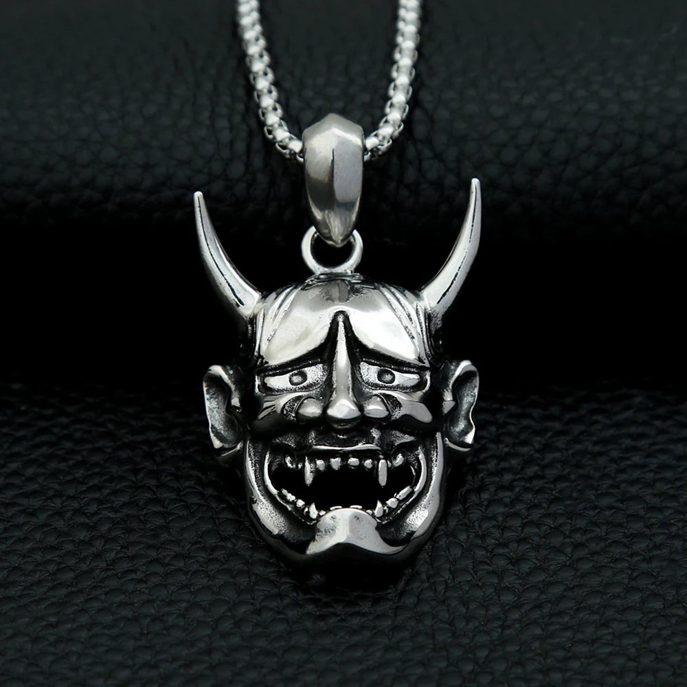 Prajna Demon Skull Pendant — Stainless