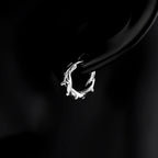 Gothic Punk Barbed Wire Spike Hoop Earrings Stainless Steel Huggie Hoops Street Ear Jewelry Emo Alt Teens Men Piercing