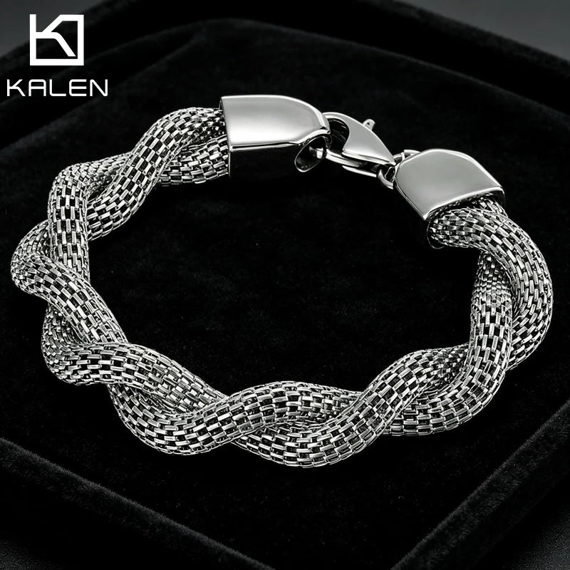 Stylish Minimalist Men's Stainless Steel Bracelet Creative Snake Bone Chain Fashion Jewelry Convention Accessories