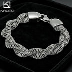 Stylish Minimalist Men's Stainless Steel Bracelet Creative Snake Bone Chain Fashion Jewelry Convention Accessories