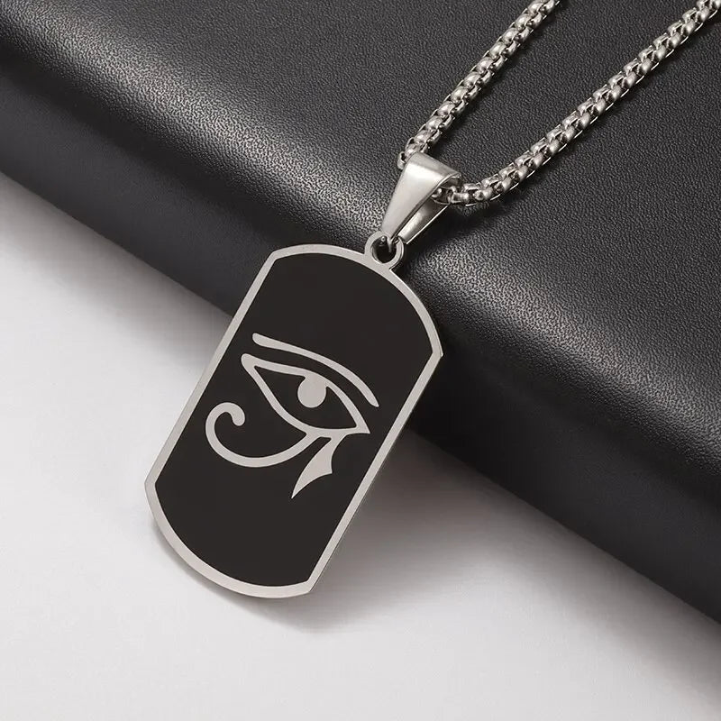 Hip Hop Military Style Stainless Steel Dog Tag Pendant Necklace for Men Women Gold Plated Personalized Id Card Name