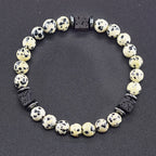 Retro Black Block Volcanic Bracelets Men Women Frosted Onyx Lava Beads Jewelry Yoga Meditation Birthday Gift Wholesales
