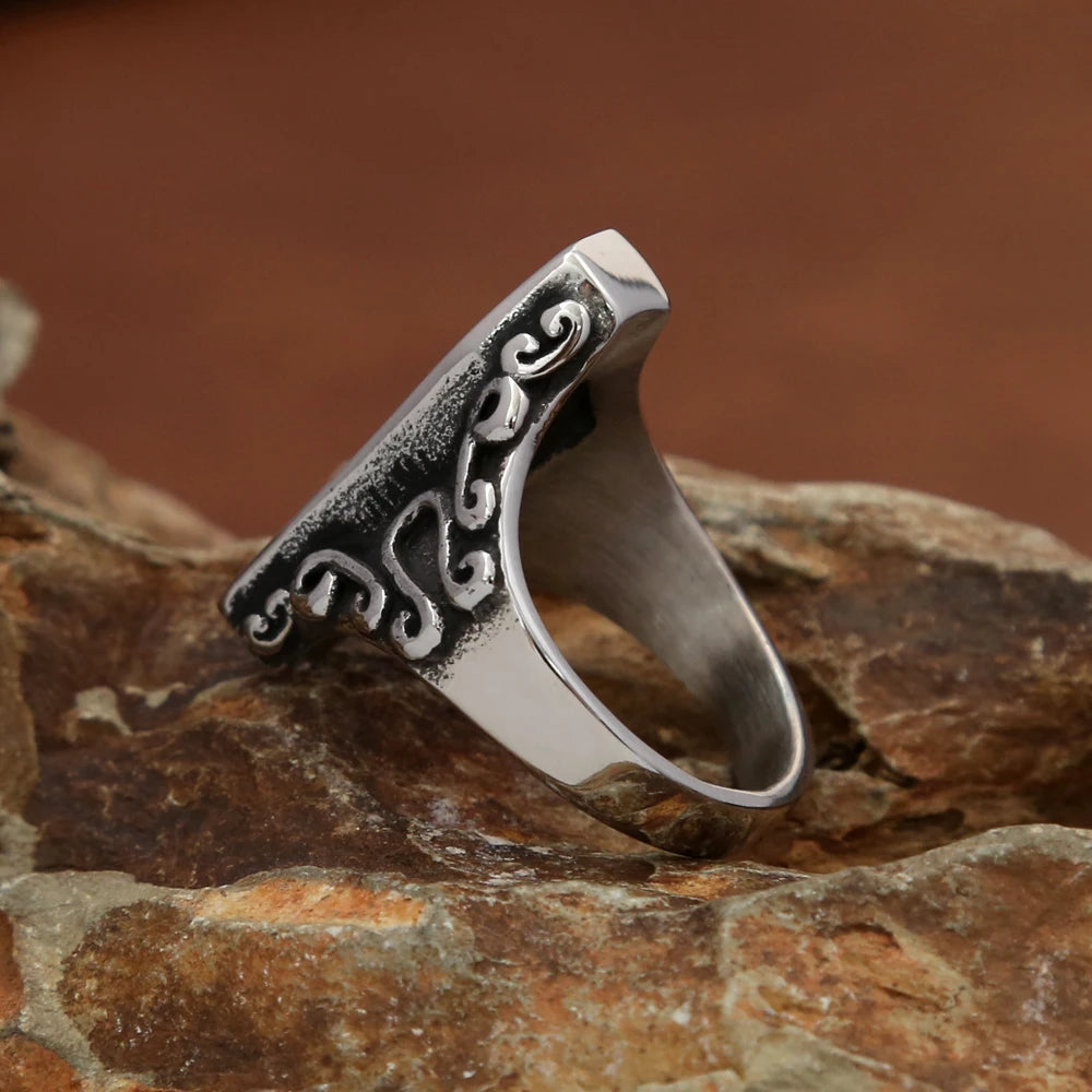 Skull Motorcycle Steel Ring Retro Unique Vampire