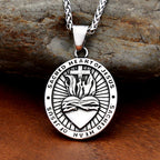 Men's Heart of Jesus Pendant Necklace For Men Women 316L Stainless Steel Religious Cross Amulet Jewelry Gifts Fashion