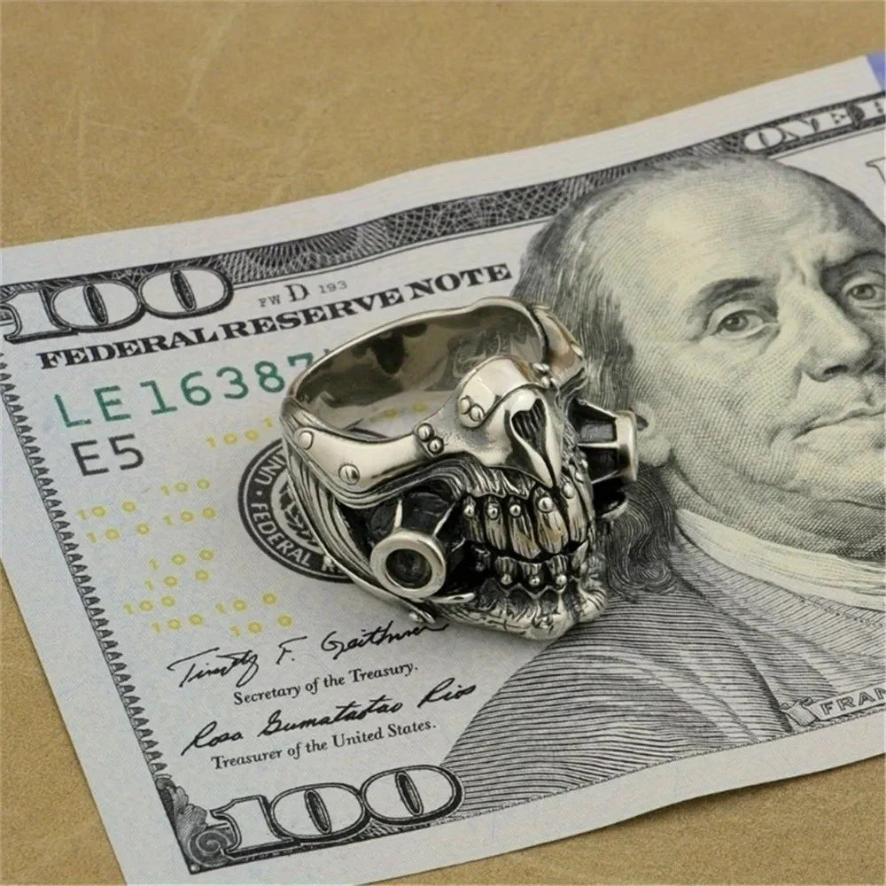 2024 Popular European and American Domineering Skull Men's Rings Personalized Punk Trend Hip-hop Rock Men's Rings