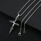 Vintage Punk Cross Pendant Necklace, Versatile Fit for Men
