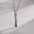 Viking Rune 3D Mobius Bar Pendant — Stainless Steel