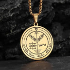 Stainless Steel Solomon Flower of Life Chakra Spirituality Necklace Archangel Sacred Geometry Metatron Pendant Jewelry Men Women