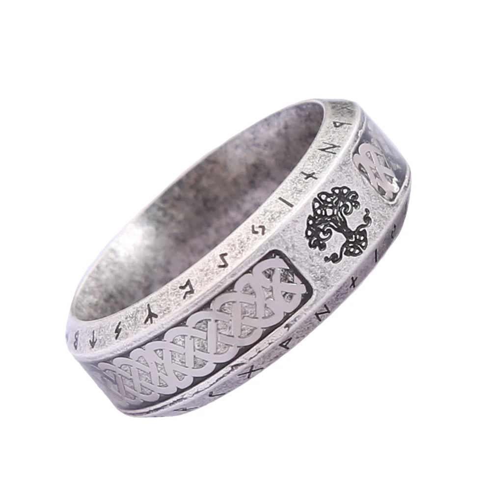 Viking Tree of Life Ring — Stainless Steel