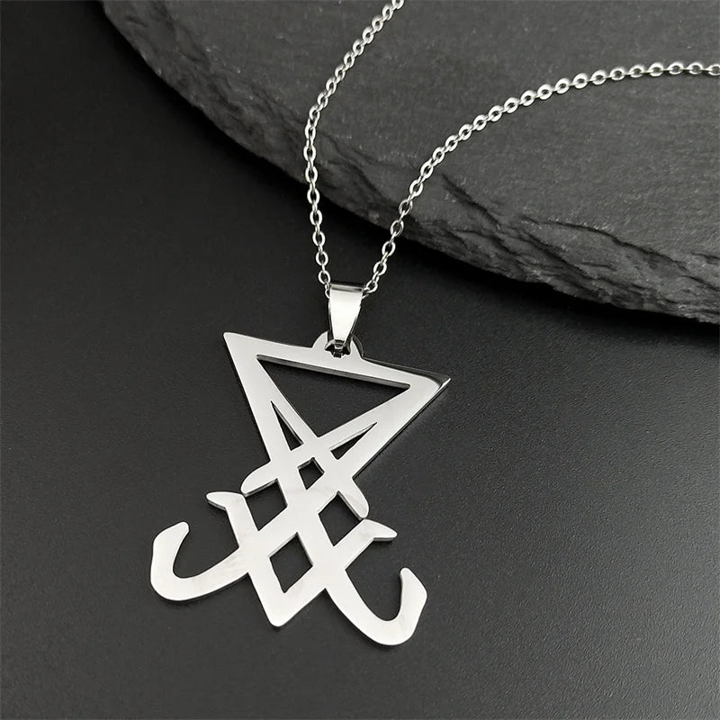 Sigil Lucifer Statement Necklace — Stainless Steel