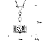 Viking Vintage Thor Hammer Pendant Stainless Steel Celtic Knot Necklace For Men Witch Knot Amulet Jewelry Gifts