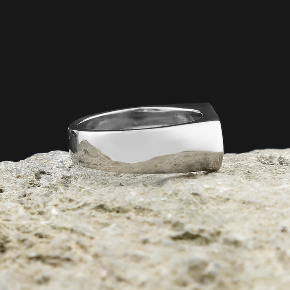 Minimal Biker Ring — Stainless Steel