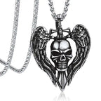 Skull Pendant Necklace — Stainless Steel Gothic