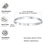 Iced Out CZ Bangle Bracelet 6mm — Stainless Steel