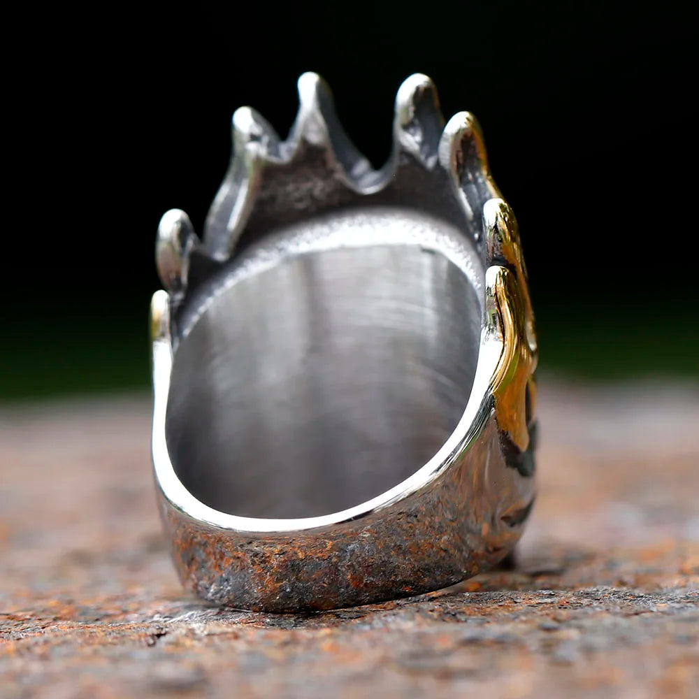 2023 new Vintage 316L stainless steel Gothic Steel Skull Rings Man Punk Rock Men Ring  Party Jewelry Accessories free shipping