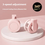 Portable Clip-on Bladeless Mini Fan, 3-Speed Rechargeable Personal Cooling Fan for Travel, Office, Outdoor, Sports