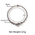 UWIN Iced Out Silver Color Red Eyes Chain Necklaces for Women Men Thrilled Claws Cubic Zirconia Hip Hop Jewelry for Gift