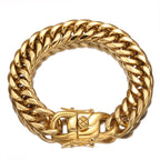 Gold Cuban Chain Bracelet 9-16mm — Gold