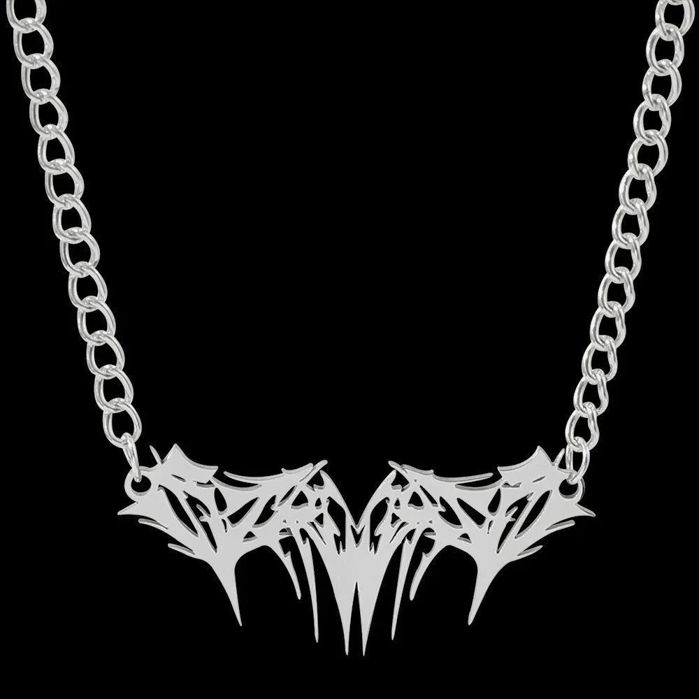 Thorns Bat Pendant Necklace — Stainless Steel