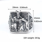 Satanic RING for men stainless steel Baphomet Goat Headed Pagan Religion Deity Jewelry Fallen Angel Lucifer free shipping