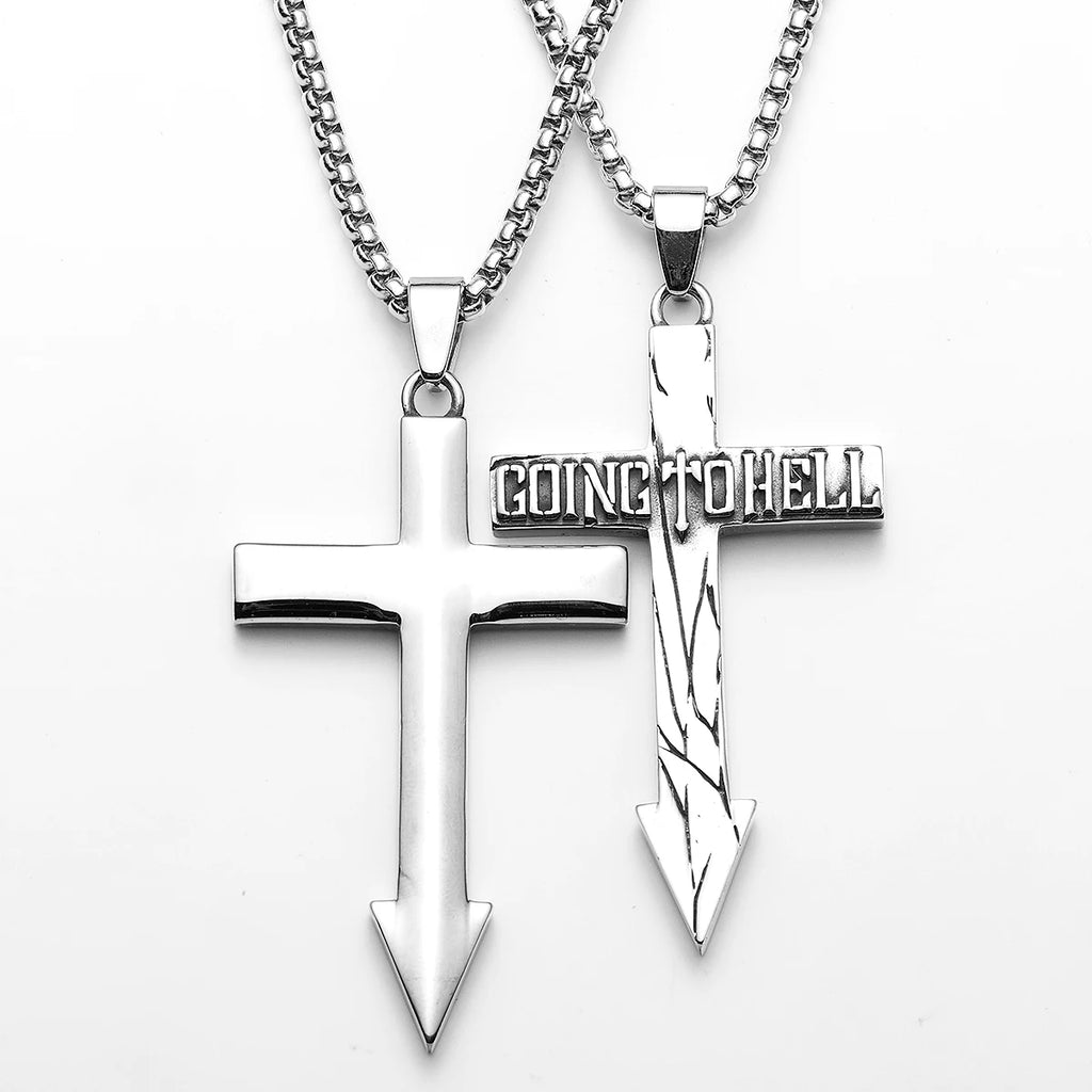 Cross Pendant Necklace Stainless Steel