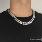 Popular Hip Hop Necklace Gold Plated Stainless Steel Cuban Link Chain Necklace Jewelry For Men