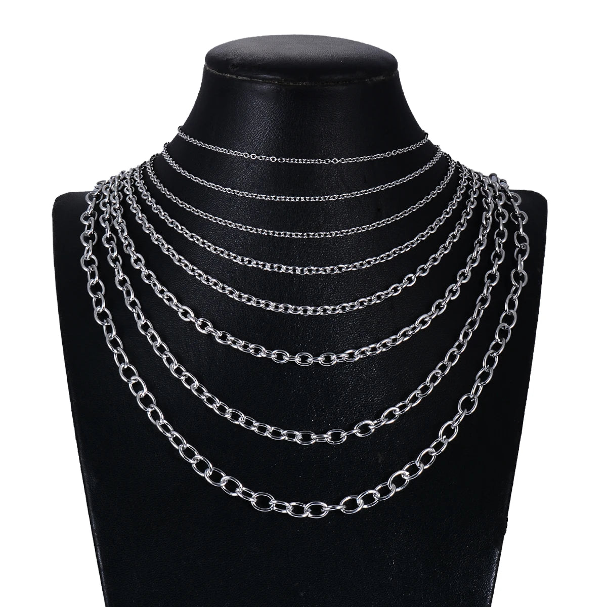 1Pcs Width1.5-4.5mm Stainless Steel Cross O Chain  Women Men Necklace Finding Pendant DIY Wholesale Jewelry 40-100cm Dropship