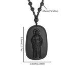 Exquisite Buddhist Imitation Jade Pendant Necklace For Men Women Religious Personality Amulet Buddha Necklace Accessories Gift