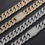 Iced Out Cuban Necklace Stainless Steel 20MM 4-Row