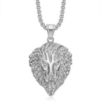 Iced Out Lion Gold Pendant Necklace