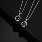 Tiger Eye Stone Stainless Steel Pendant Necklace