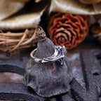 Retro Rib Cross Ring For Men Silver Color Punk Gothic Adjustable Ring Handmade Jewelry Rock Hiphop Biker Accessories Man Gift