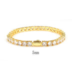 Gold Tennis Chain Full Diamond 3/4/5MM