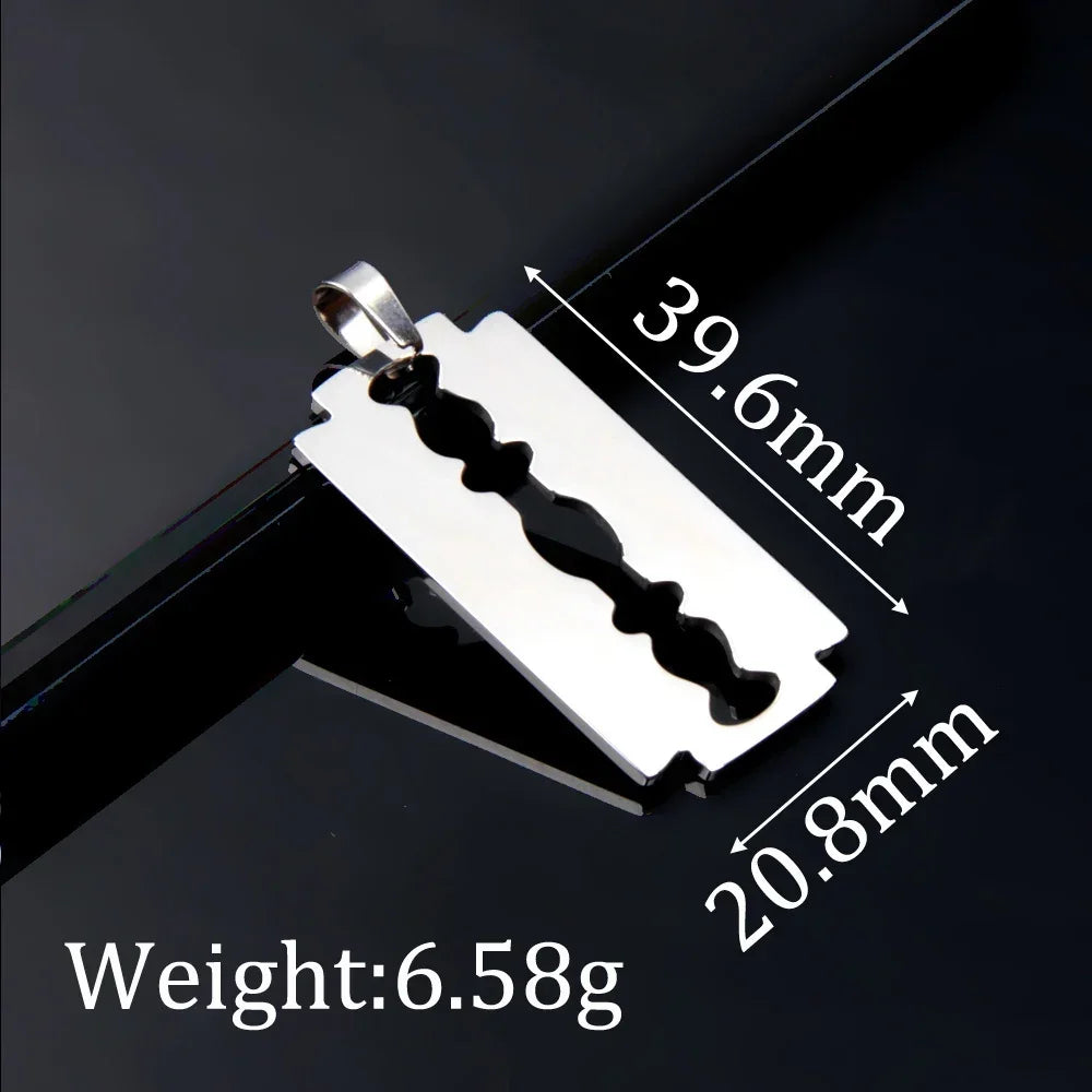 XHN 2-5pcs/lot Stainless Steel blade Pendant for Making Necklace For Women Man Charm DIY Jewelry Accessories Wholesale DZ-3013