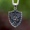 2023 New Fashion Stainless Steel St Michael Medal Pendant Catholic Protect Religious Style Retro Vintage Jewelry free shipping