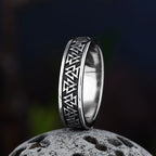 Viking Odin Valknut Triangle Ring — Stainless Steel