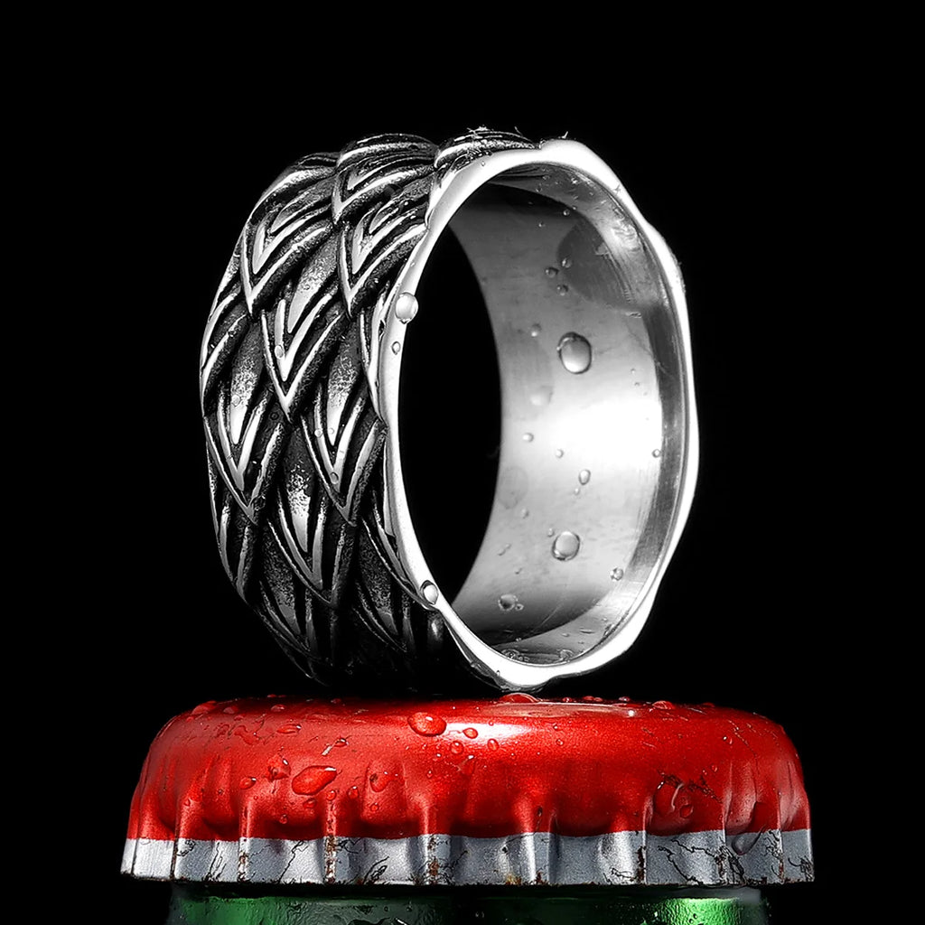 Eagle Feather Ring — Stainless Steel
