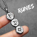 Viking Rune Pendant Necklace — Stainless Steel