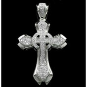 Iced Out Fully Set Pendant — Silver-Tone or Gold-Tone