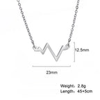 My Shape Lightning Necklaces For Women Tooth Mountain Heart Stainless Steel Necklace Choker Fashion Jewelry Gifts For friend