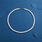 Rock Imitation Pearl Necklace For Men Hip Hop Pearl Bead Chain Men Necklace Women Choker Fashion Party Jewelry Gift