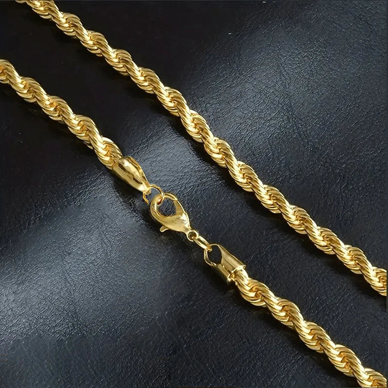 Twisted Rope Chain Necklace — Versatile Sizing