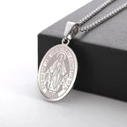 Our Lady of Guadalupe Medal Pendant Stainless Steel Virgin Mary Necklace Women\\'s Prayer Jewelry Catholic Gift