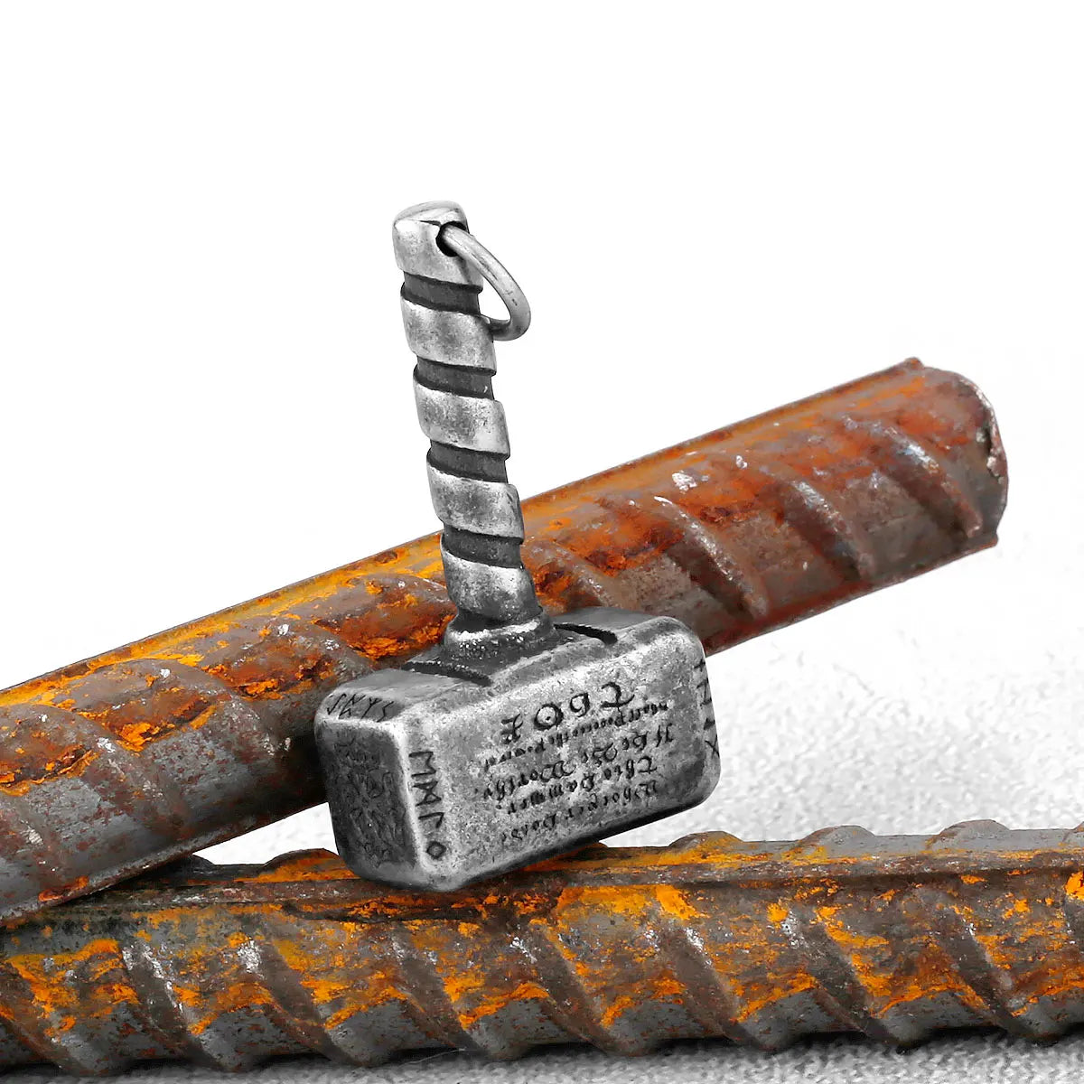 Vintage Viking Battle Thor Hammer Necklace Stainless Steel Men's Hiphop Rock Punk Pendant Necklace Nordic Jewelry Gift