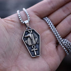 316L Stainless Steel Men's Necklace Egyptian God Of Death Anubis Pendant Necklace Vintage Jewelry Party Gift