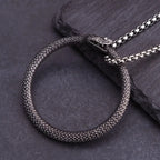 Gothic Ouroboros Snake Pendant Necklace — Stainless Steel