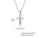 Cross Pendant Necklace — Stainless Steel